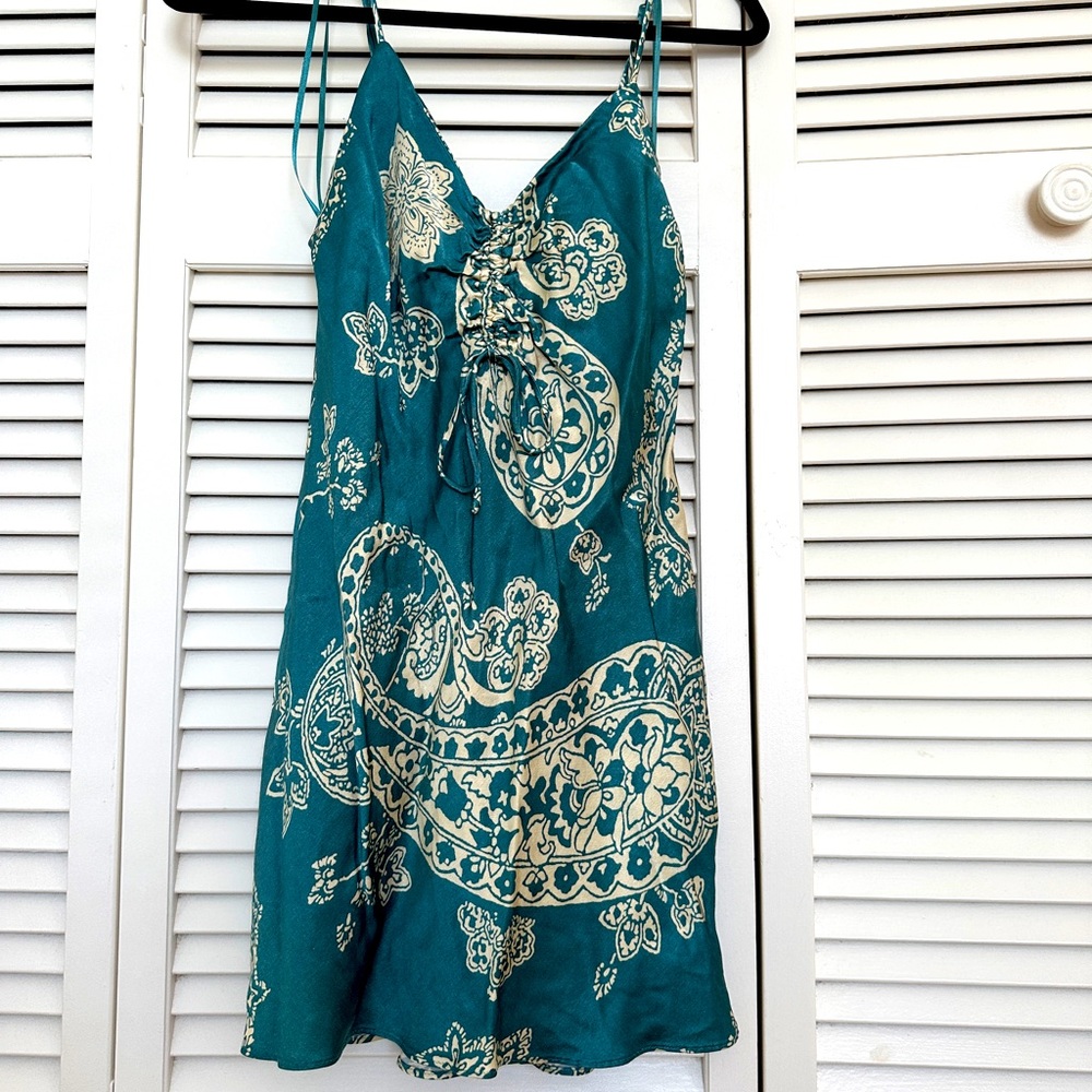 Zara Satin Blue Dress